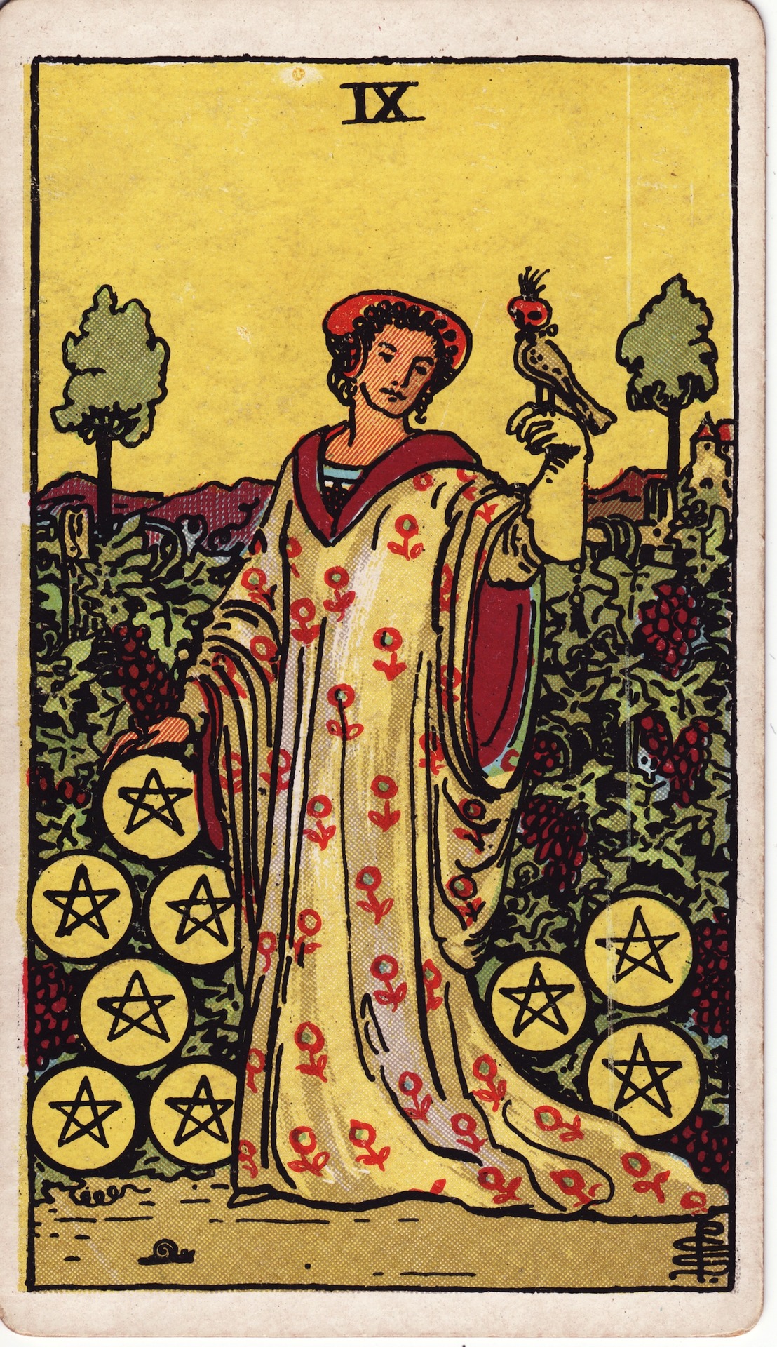 Nine of Pentacles tarot